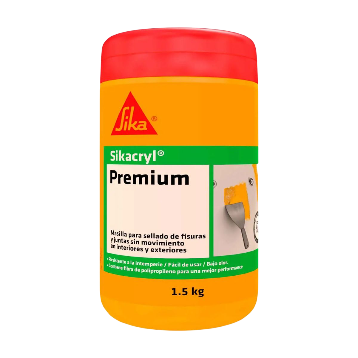 MASILLA ACRÍLICA PLASTO-ELÁSTICA SIKACRYL PREMIUM 1.5 KG - SIKA