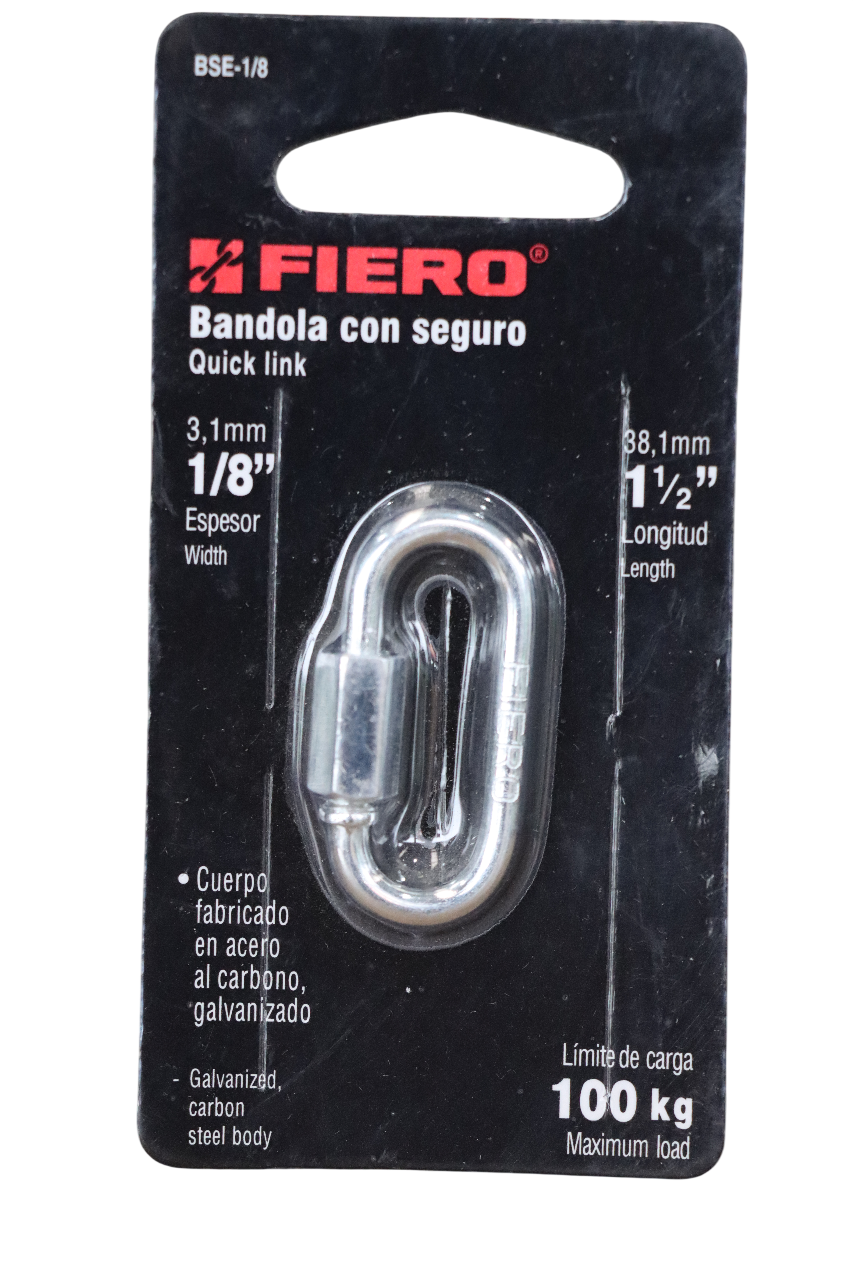 Bandola con Seguro (Quick Link) 1 1/2"