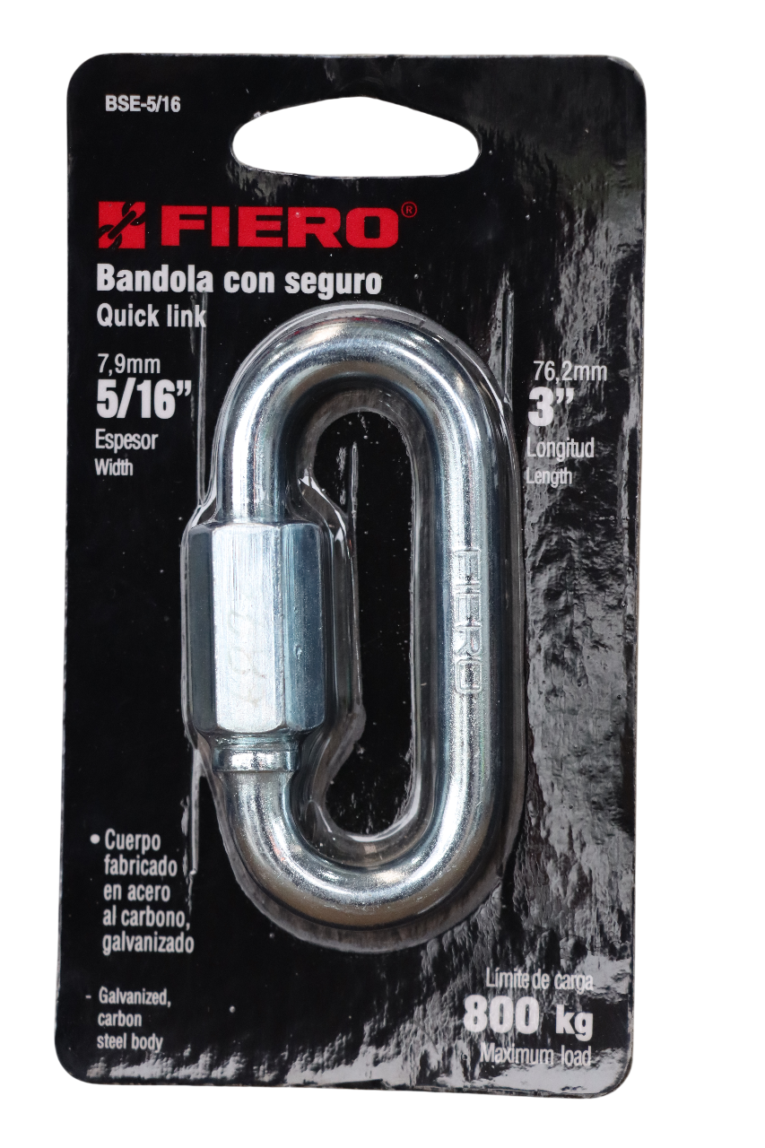 Bandola con Seguro (Quick link) 3" - FIERO