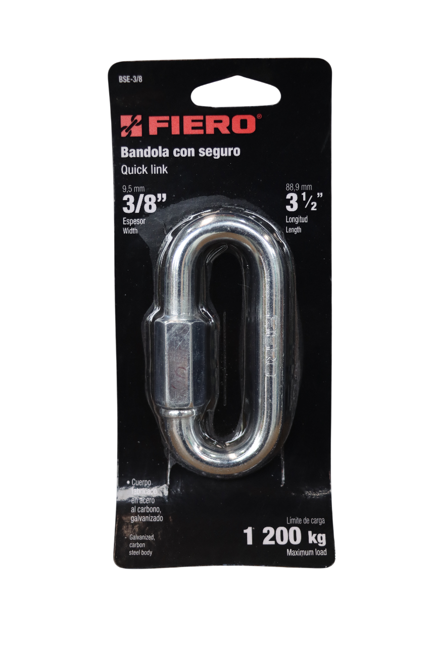 Bandola con Seguro (Quick link) 3 1/2" - FIERO