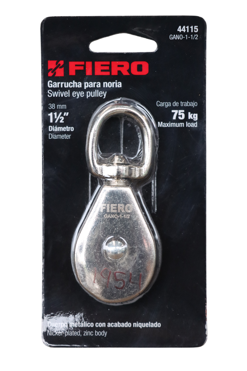Polea niquelada de 1 1/2" - FIERO