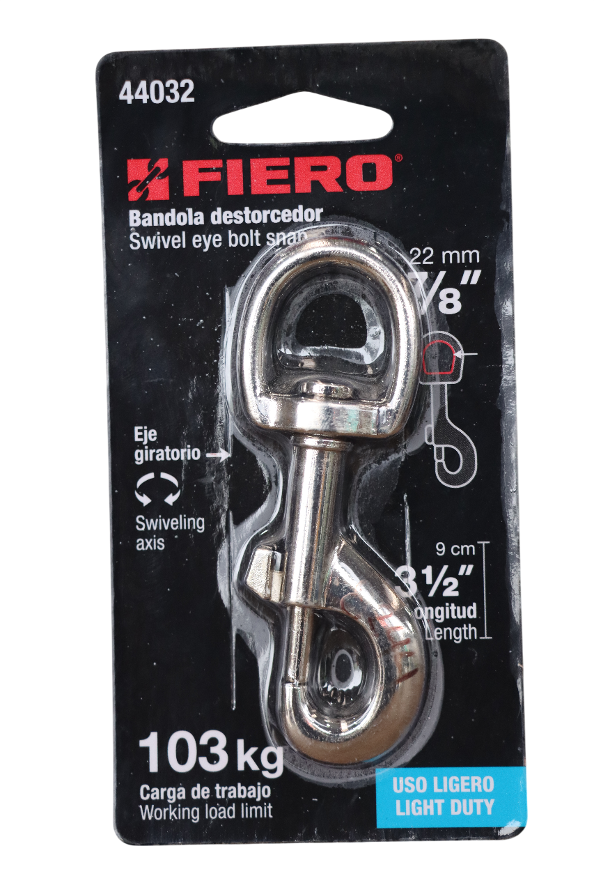 Bandola de zinc con ojo giratorio 3 1/2″ – FIERO