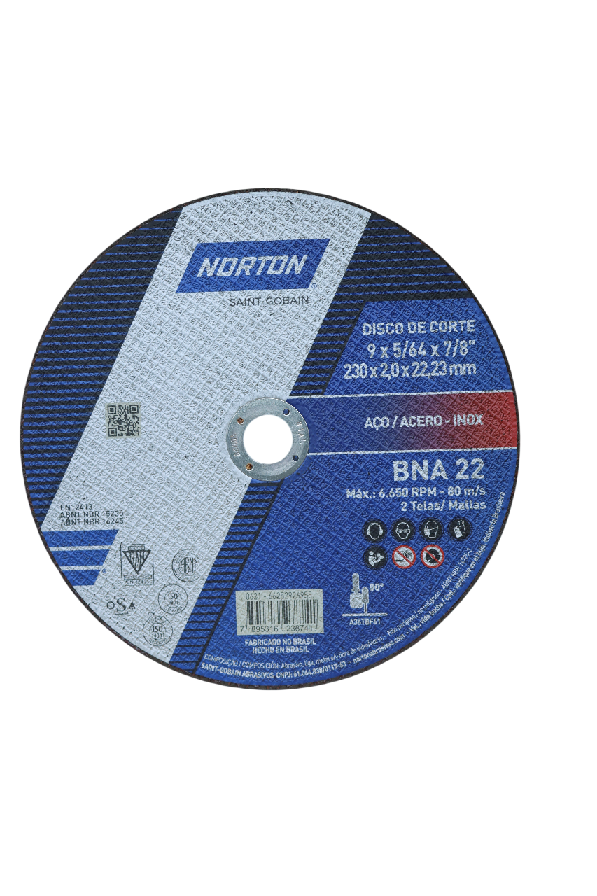 Disco de corte para acero BNA22 - NORTON