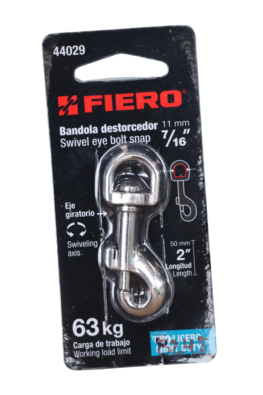 Bandola de zinc con ojo giratorio 2" - FIERO