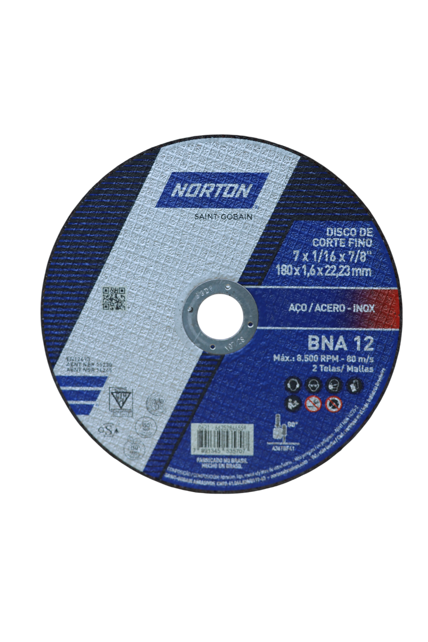 Disco de corte para acero BNA12 - NORTON