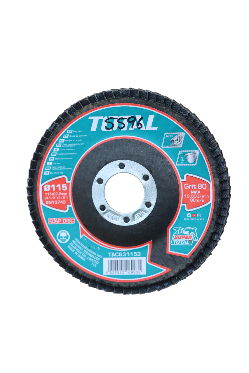 Discos De Lija Traslapado 115x22Mm Grano 80 - TOTAL