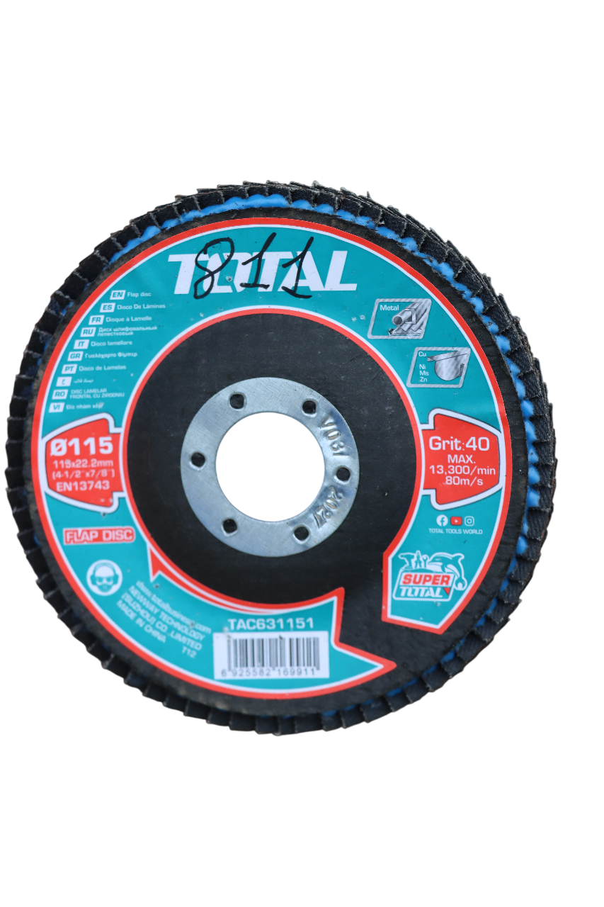 Discos De Lija Traslapado 115x22Mm Grano 40 - TOTAL