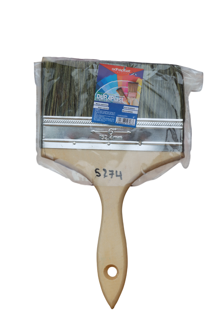 Brocha de 6" mango blanco - ADHEPLAST
