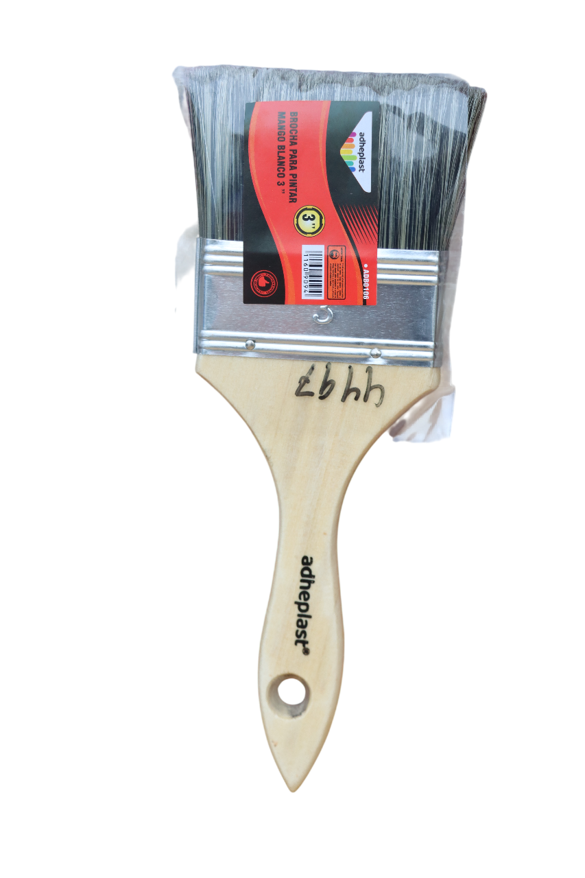 Brocha de 3" mango blanco - ADHEPLAST