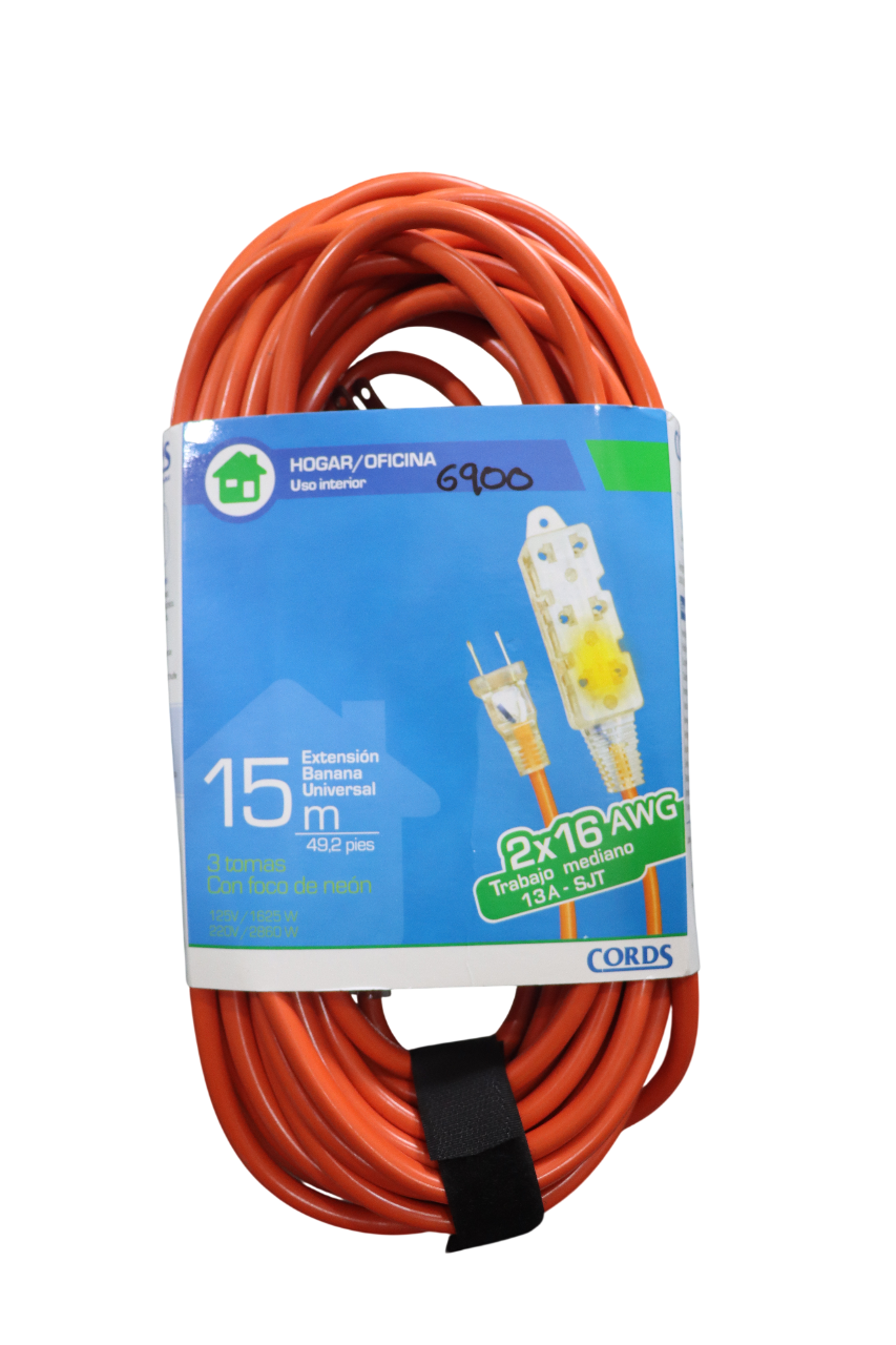 Extensión Cable Concentrico AWG 2X16 15m - CORDS