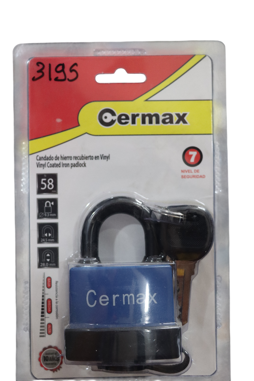Candado en PVC para uso en interiores de 58 mm - CERMAX
