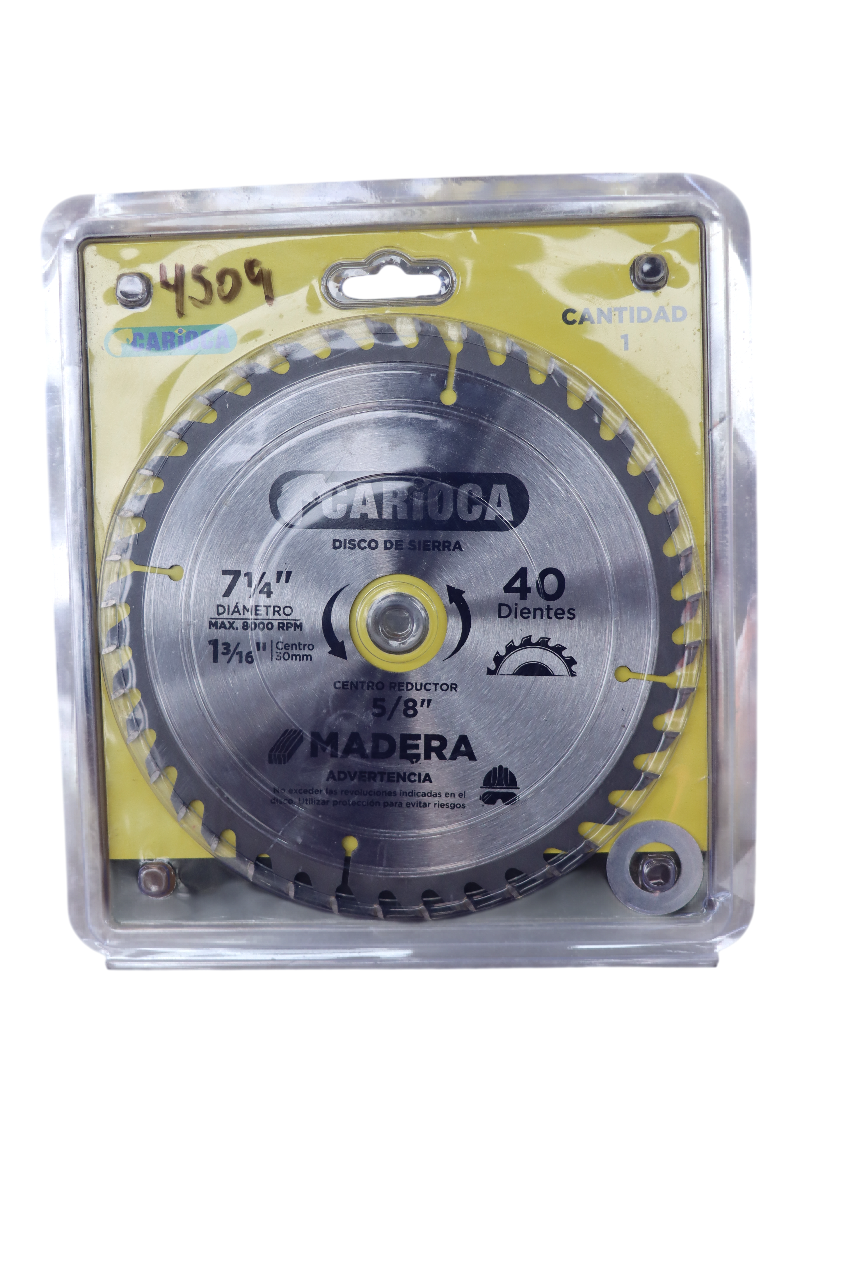 Disco de sierra circular para madera de 7 1/4" - CARIOCA