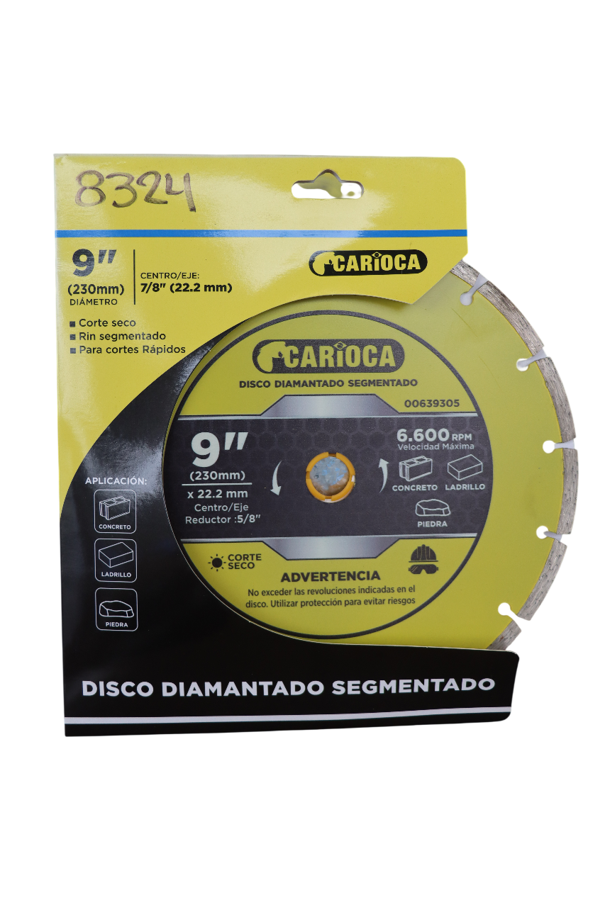 Disco Diamantado Segmentado 9" - CARIOCA