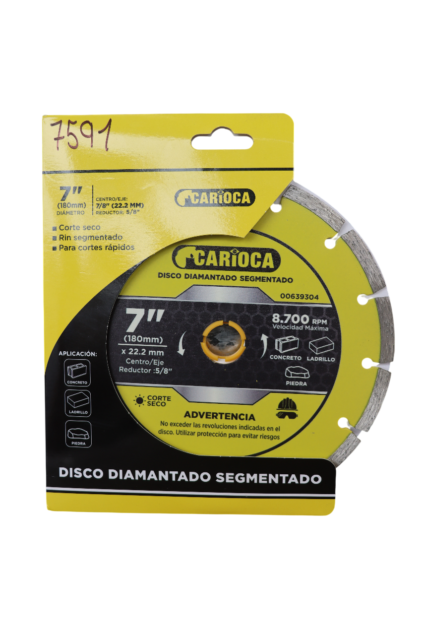 DISCO DIAMANTADO SEGMENTADO 7" - CARIOCA