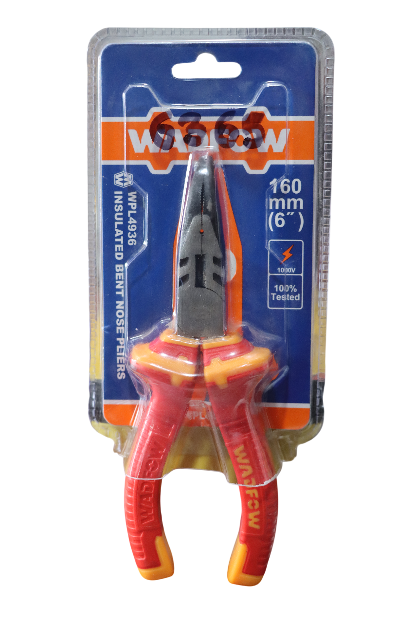 Pinza Punta Larga Aislado Electricista 6" 1000 - WADFOW