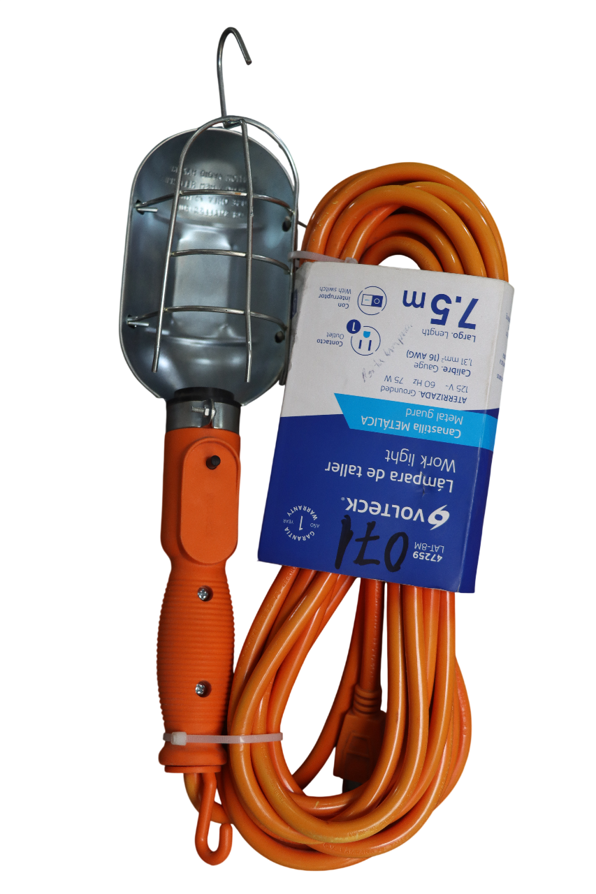 Lámpara de taller con canastilla metálica 7.5 m - VOLTECK