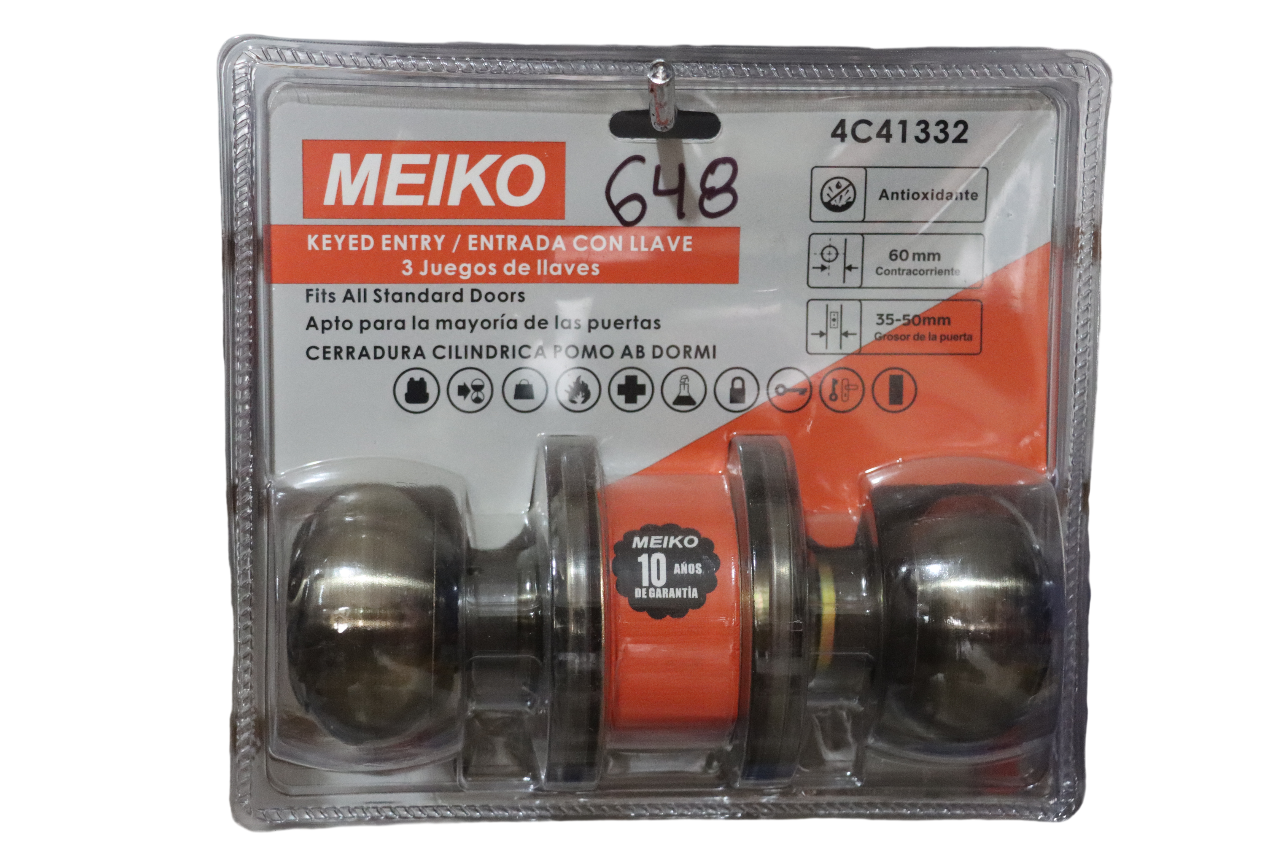 Cerradura Cilíndrica de Pomo - MEIKO